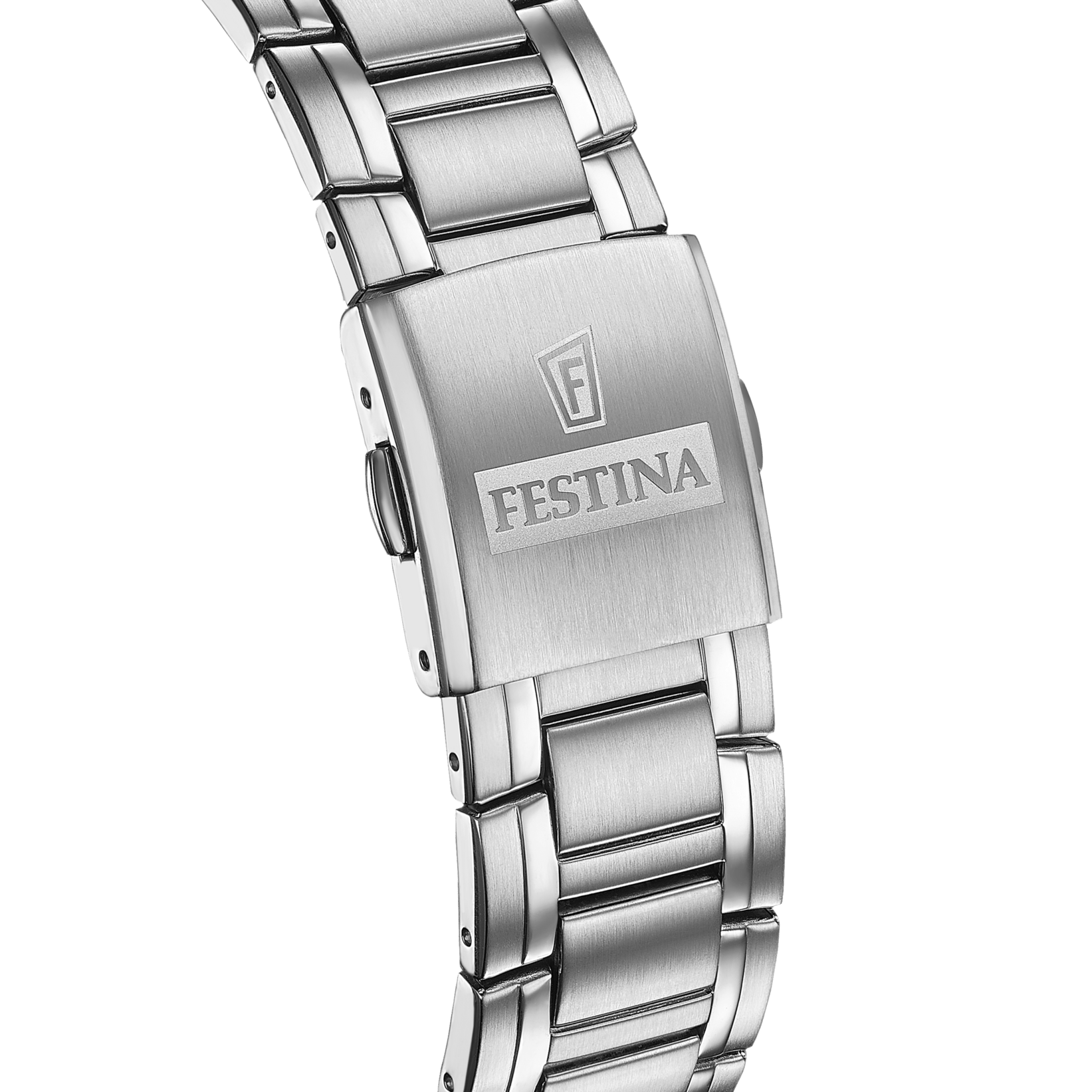 Montre Festina Chronograph F20704/1 Blanc, Bracelet Acier, Homme