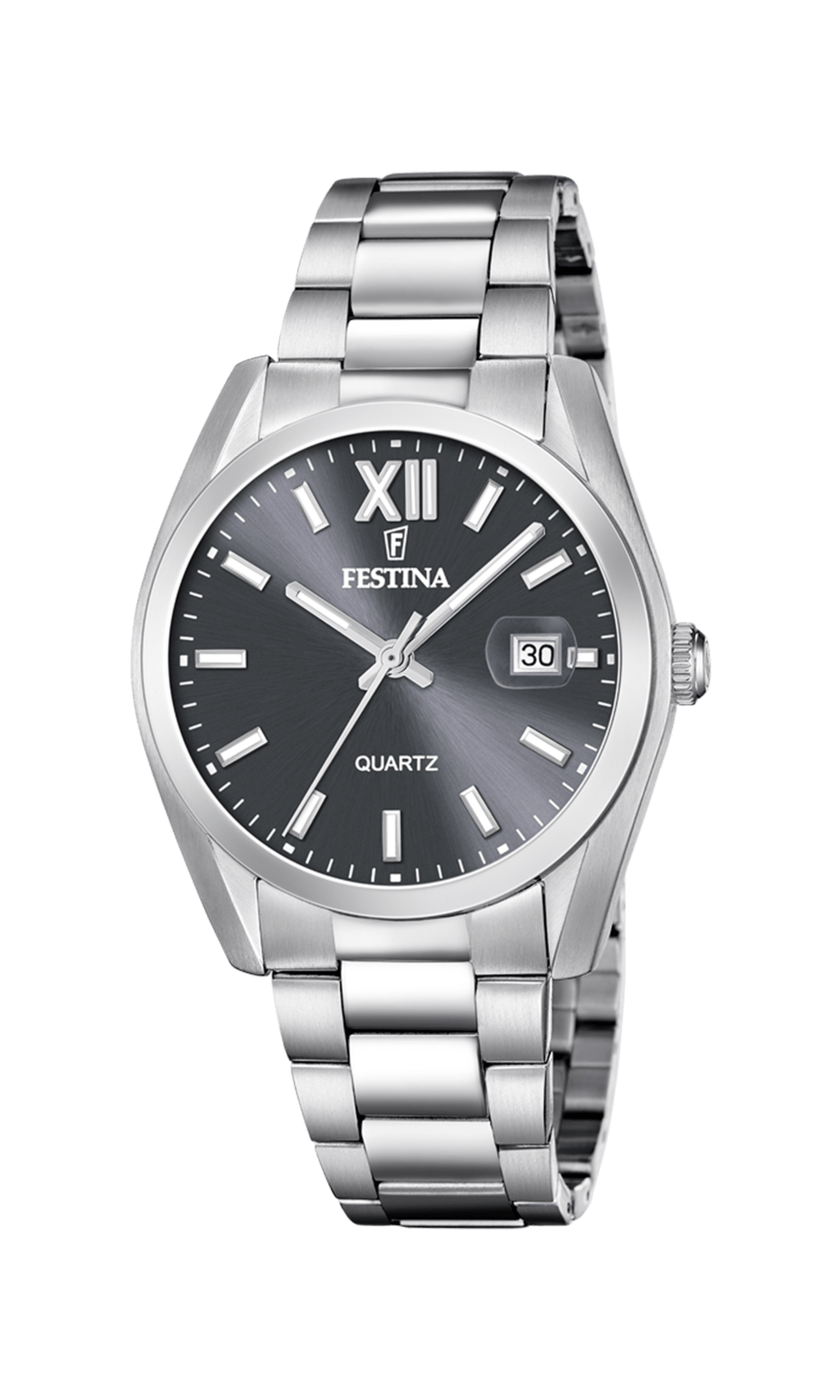 Montre Festina Classics F20707/3 Gris, Bracelet Acier, Homme