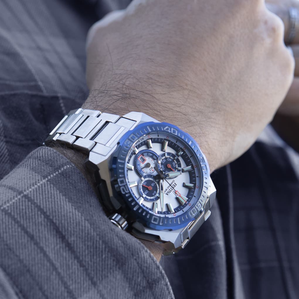 Montre Festina Chronobike F20724/1 Argent, Bracelet Acier, Homme