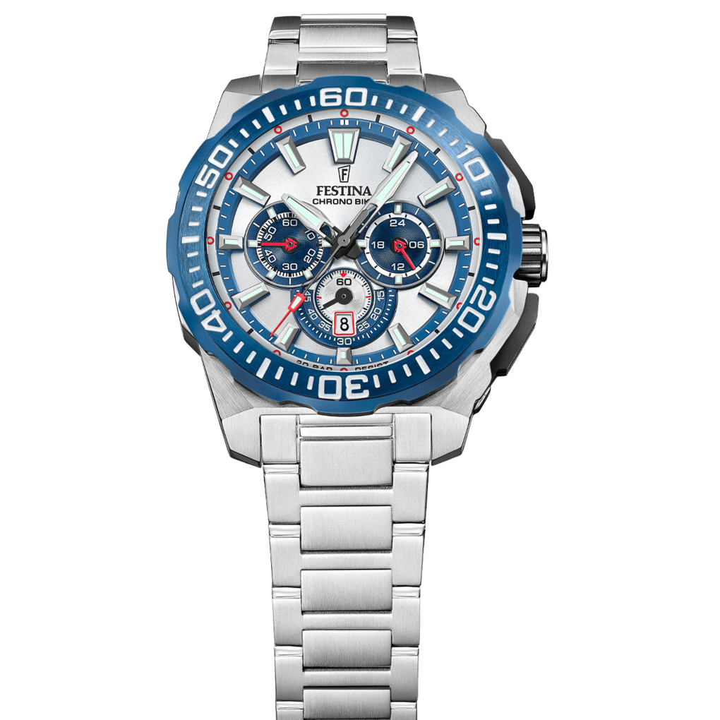 Montre Festina Chronobike F20724/1 Argent, Bracelet Acier, Homme