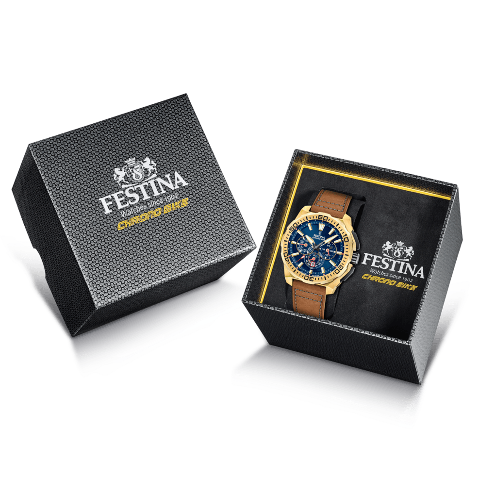 Montre Festina Chronobike F20728/1 Bleu, Bracelet Cuir, Homme