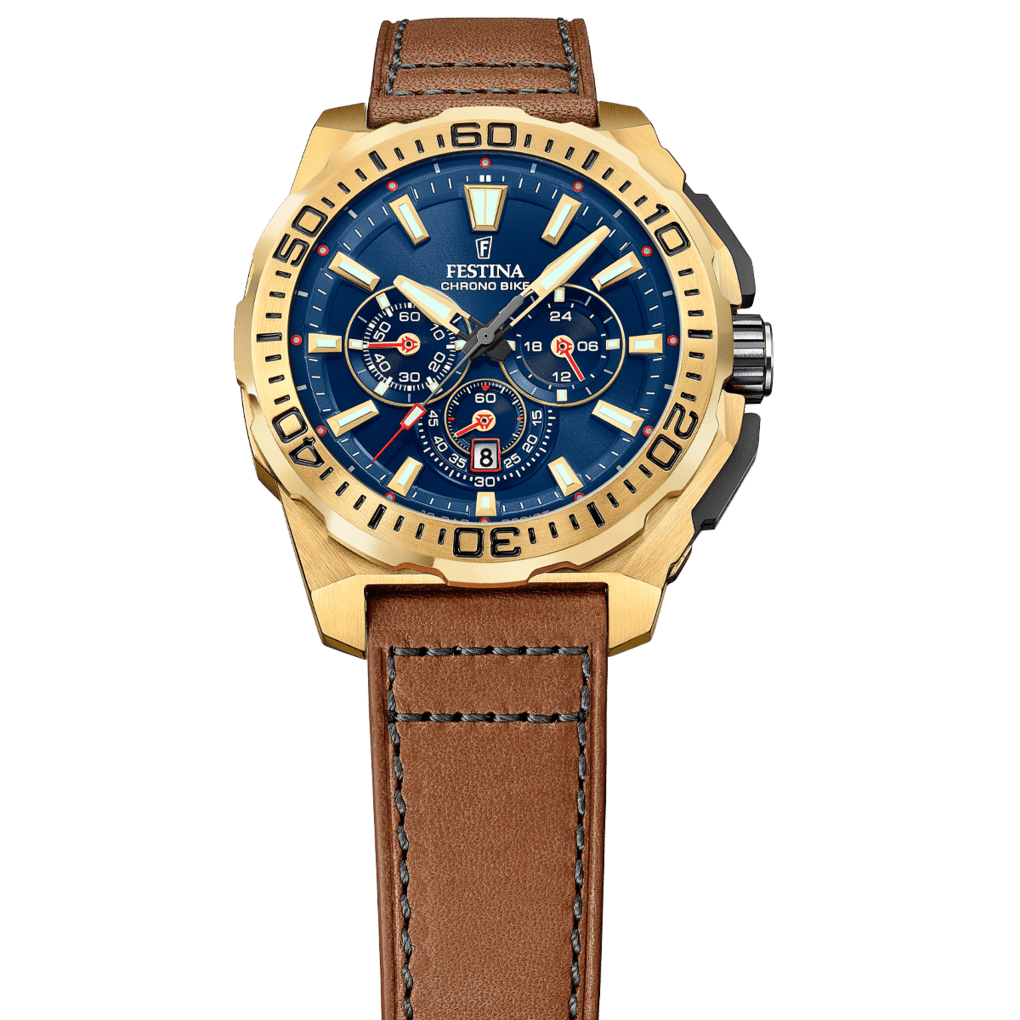 Montre Festina Chronobike F20728/1 Bleu, Bracelet Cuir, Homme