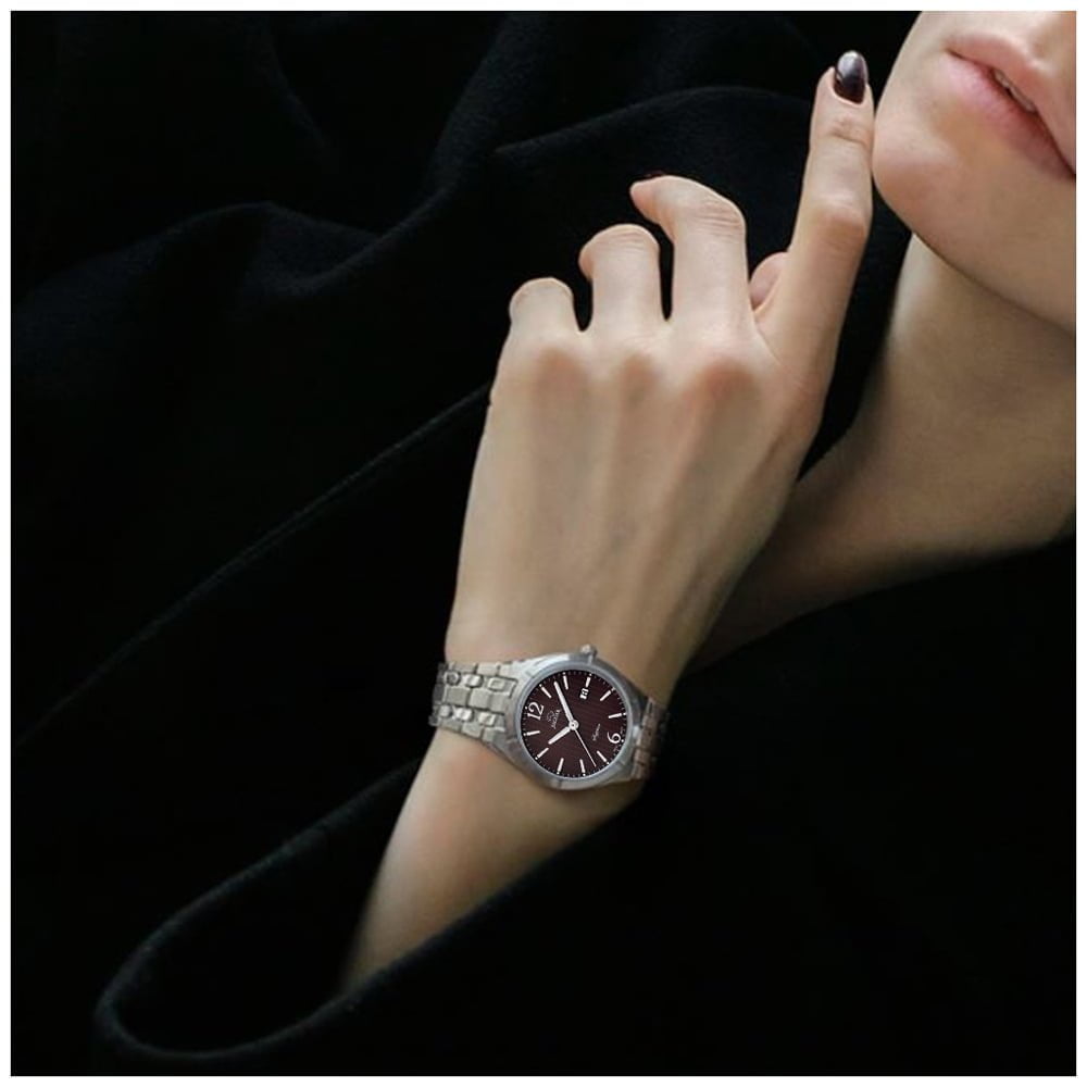 Montre Jaguar Classic J671/2 Marron, Bracelet Acier, Femme
