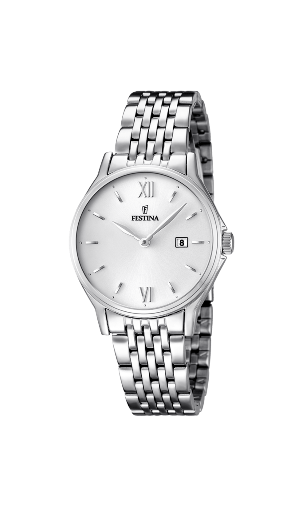 Montre Festina Classics F16748/2 Blanc, Bracelet Acier, Femme