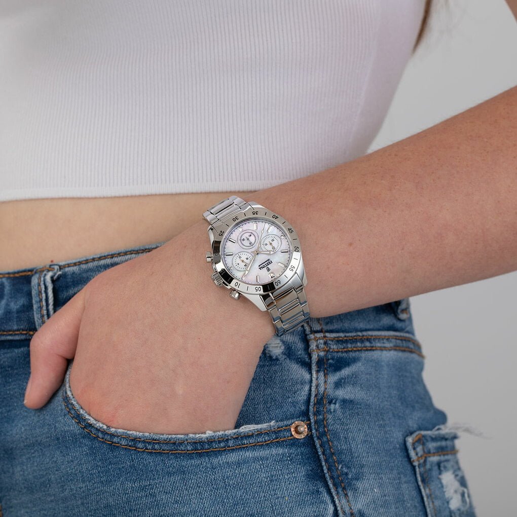 Montre Festina Boyfriend F20397/1 Nacre, Bracelet Acier, Femme