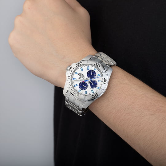 Montre Festina Multifonction F20445/1 Argent, Bracelet Acier, Homme
