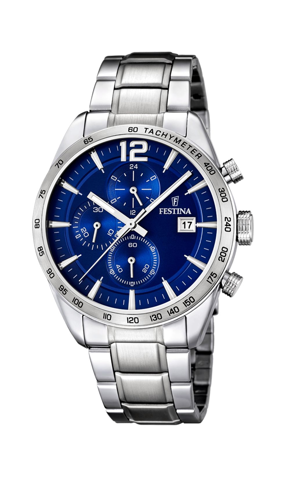 Montre Festina Classics F16759/3 Bleu, Bracelet Acier, Homme