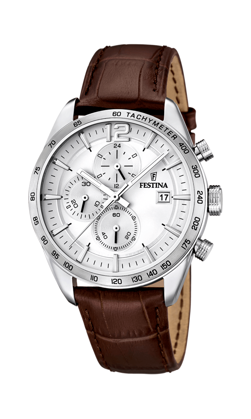 Montre Festina Classics F16760/1 Gris, Bracelet Cuir, Homme