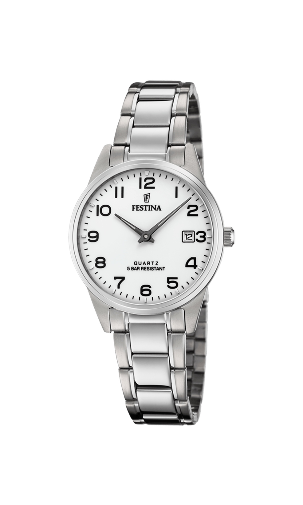 Montre Festina Classics F20509/1 Blanc, Bracelet Acier, Femme