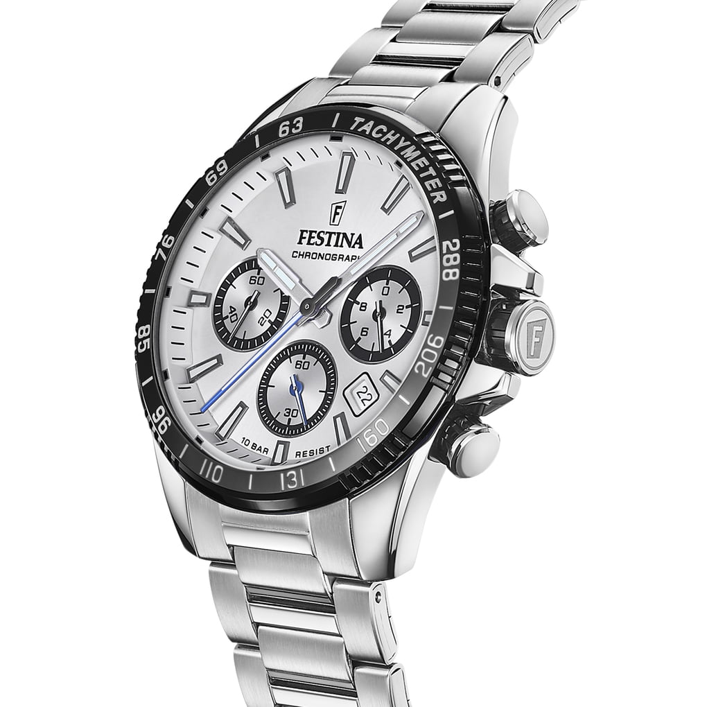 Montre Festina Chronograph F20560/1 Gris, Bracelet Acier, Homme