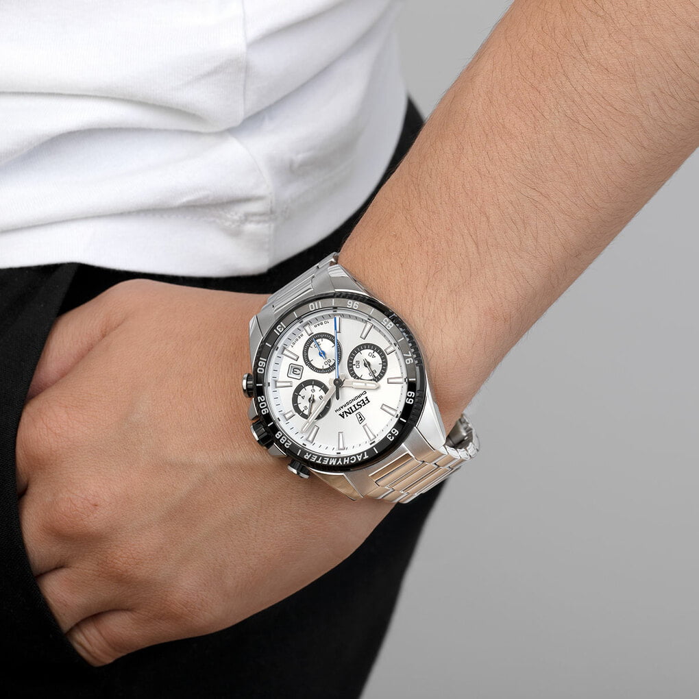 Montre Festina Chronograph F20560/1 Gris, Bracelet Acier, Homme