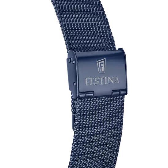 Montre Festina Automatic F20574/1 Bleu, Bracelet Acier, Homme