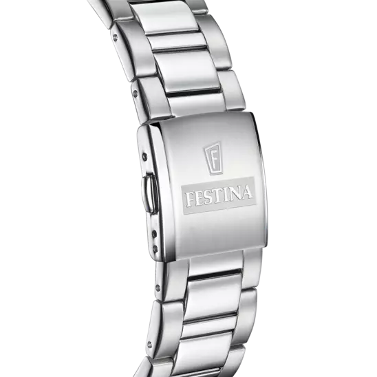 Montre Festina Ceramic F20575/1 Blanc, Bracelet Acier, Homme