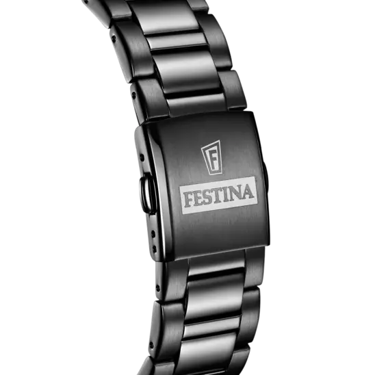 Montre Festina Ceramic F20577/1 Noir, Bracelet Acier, Homme