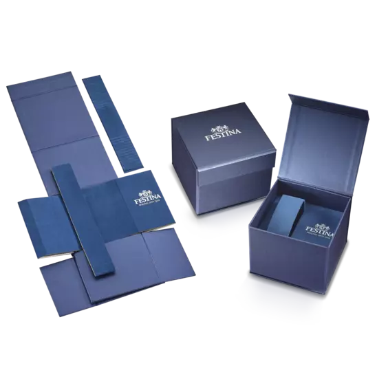 Montre Festina Chronograph F20634/2 Bleu, Bracelet Acier, Homme