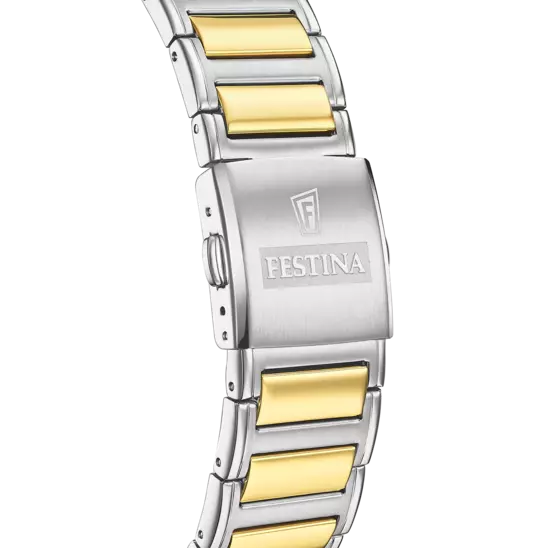 Montre Festina On the Square F20637/1 Bleu, Bracelet Acier, Homme