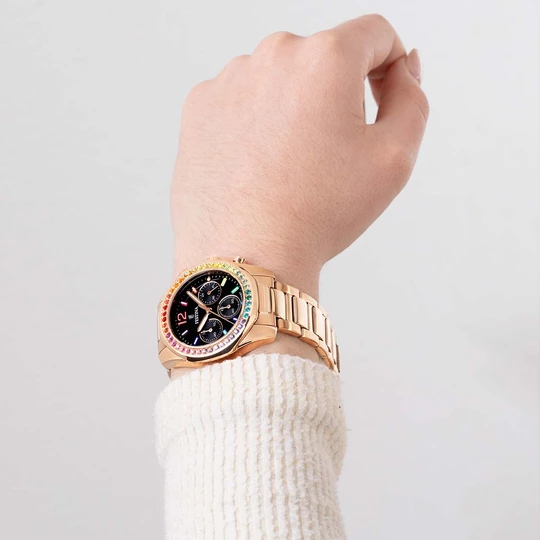 Montre Festina rainbow F20639/3 Noir, Bracelet Acier, Femme