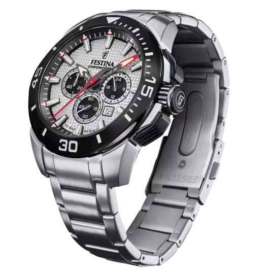 Montre Festina Chronobike F20641/1 Gris, Bracelet Acier, Homme