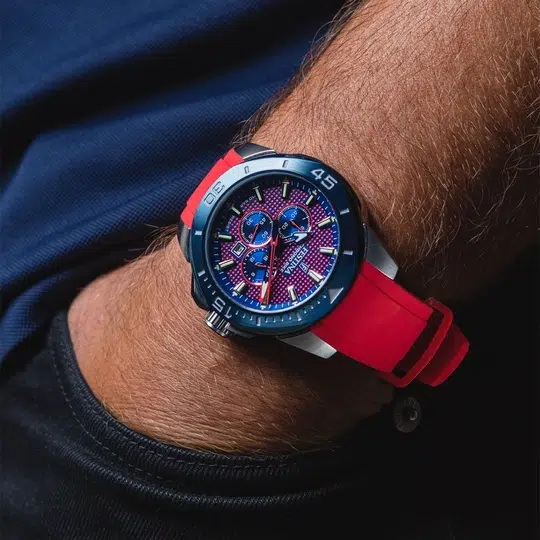 Montre Festina Chronobike F20642/2 Rouge, Bracelet Caoutchouc, Homme