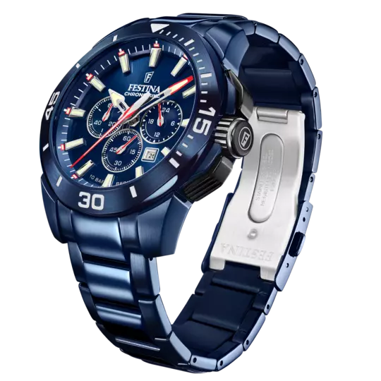 Montre Festina Special Edition F20643/1 Bleu, Bracelet Acier, Homme