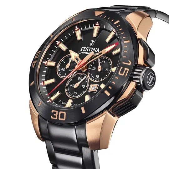 Montre Festina Special Edition F20645/1 Noir, Bracelet Acier, Homme