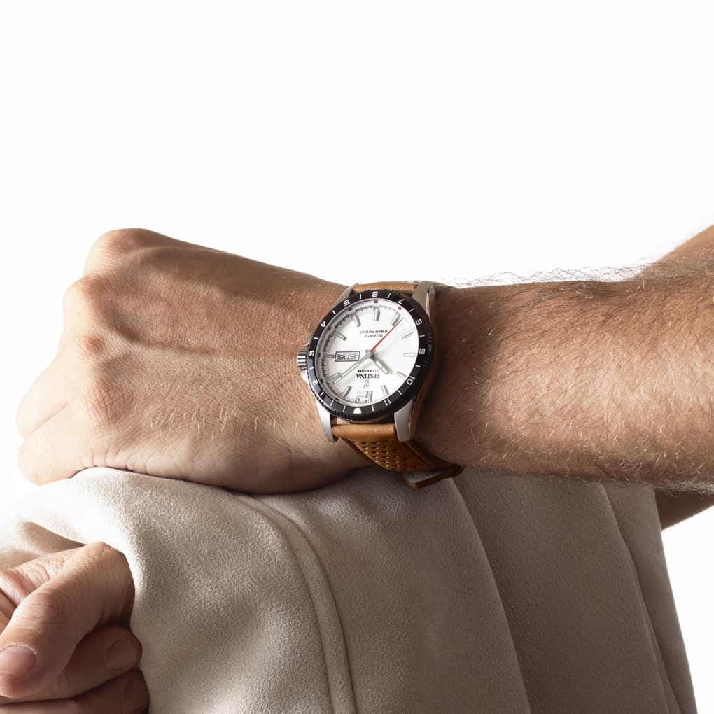 Montre Festina Titanium F20699/1 Gris, Bracelet Cuir, Homme